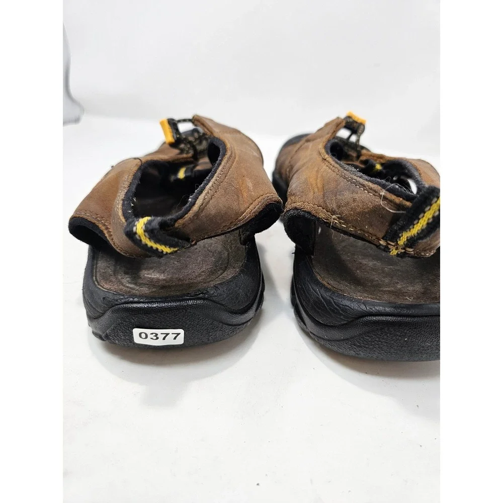Keen‎ Newport Brown Leather Fisherman Sandals Mens Water Hiking Shoes Toe Guard